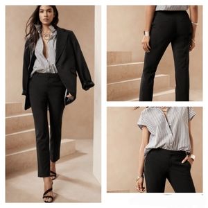 Banana Republic Black Bi Stretch Ryan Trouser Pant Size 2 NEW NWT